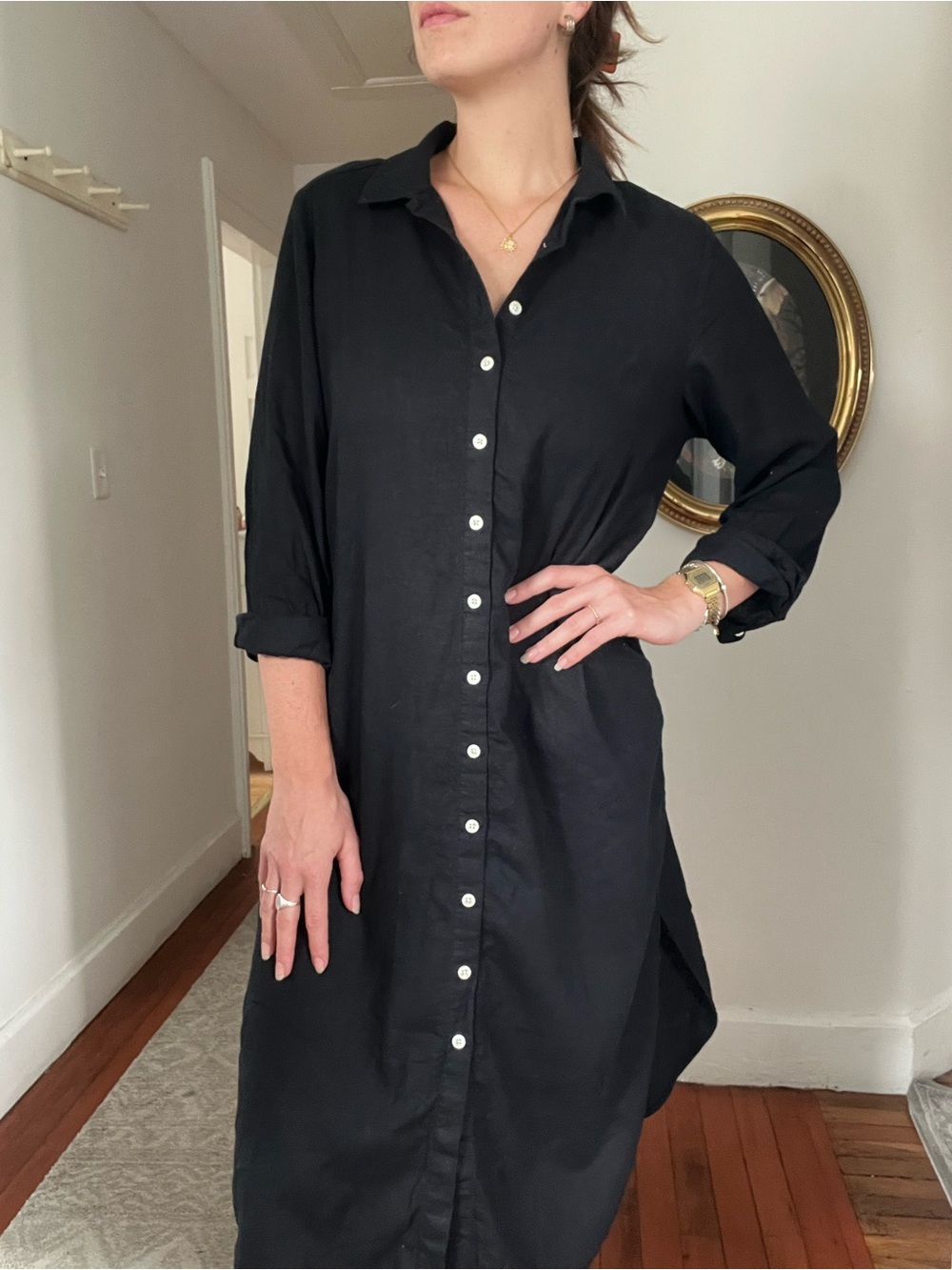 Linen Button Down Dress
